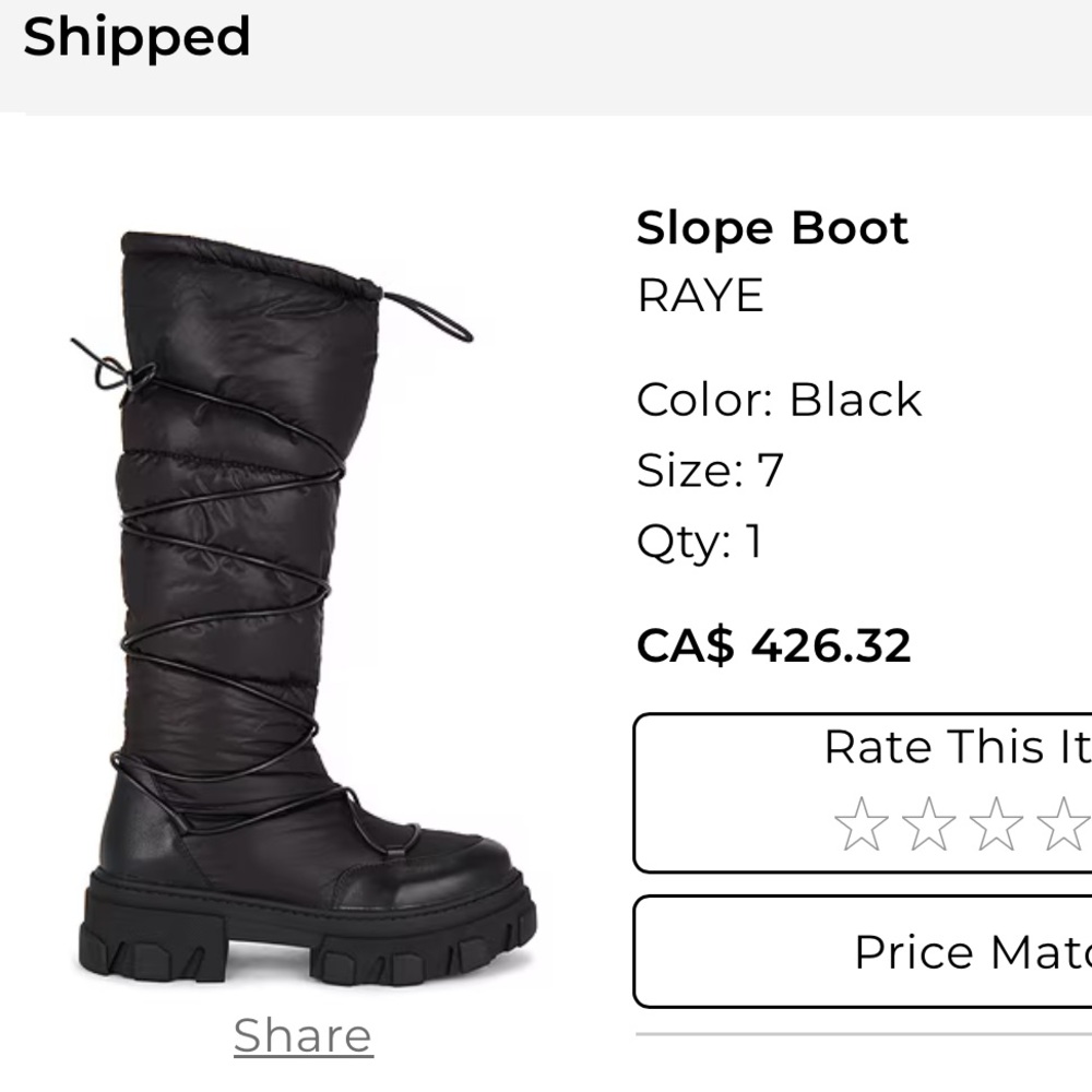 MUST HAVE NEW RAYE SLOPE BLACK BOOT